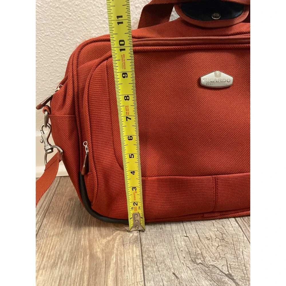 Ricardo Beverly Hills Orange Travel Bag Briefcase Carry‎ On Luggage